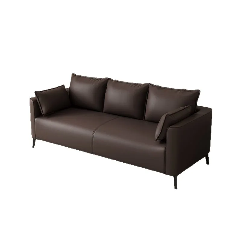 أريكة جلدية فاخرة خفيفة لغرفة المعيشة وغرفة النوم وأريكة منطقة الاستقبال وغرفة الاستقبال #4