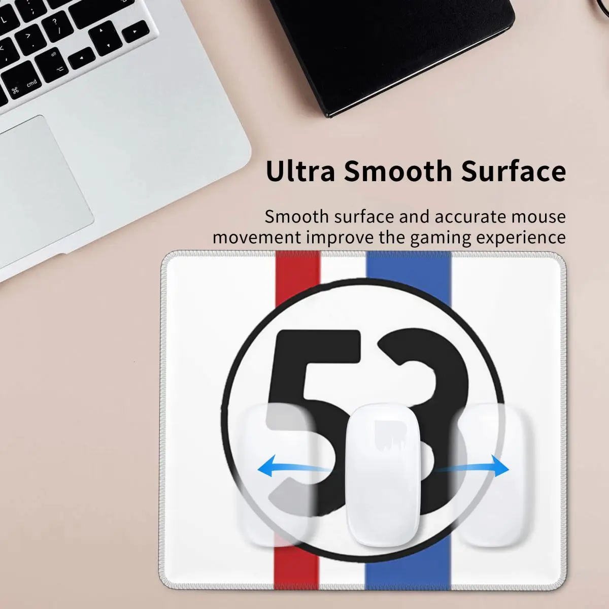 Herbie Stripes 53 Mouse Pad Computer Keyboard Mouse Mat Gamer PC Desk Mat Office Accessories Table Mats