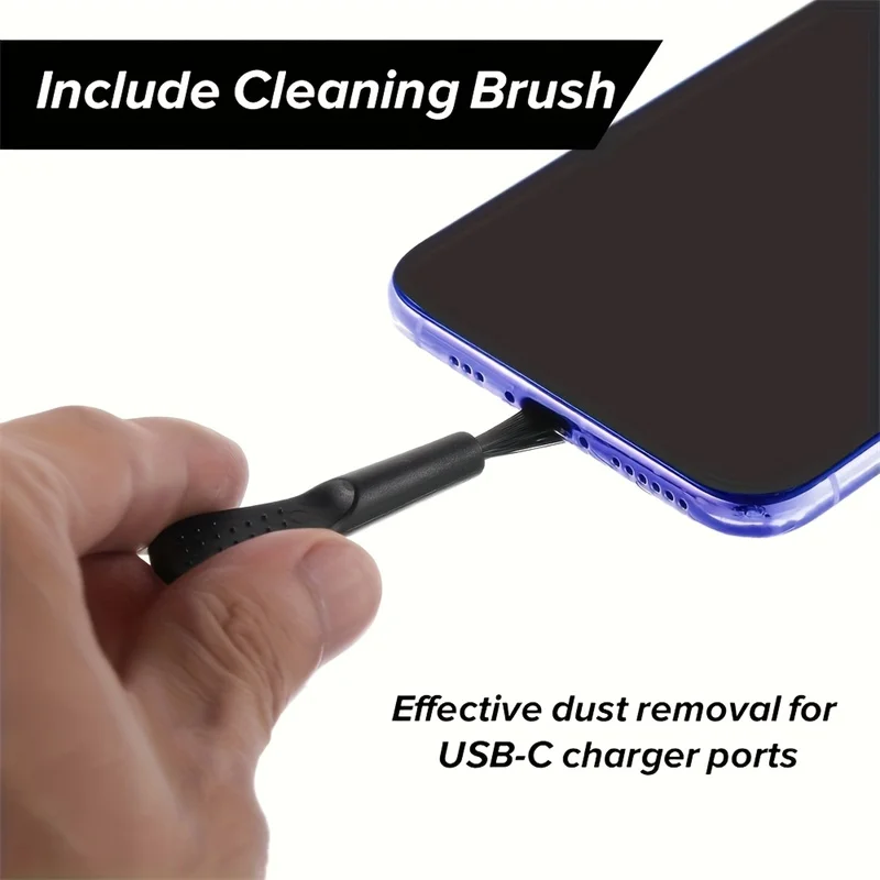 4-Pack USB-C Dust Plugs with 1 Cleaning Brush Metal Type-C Charging Port Simple Covers Dustproof USB-C Plug Protector