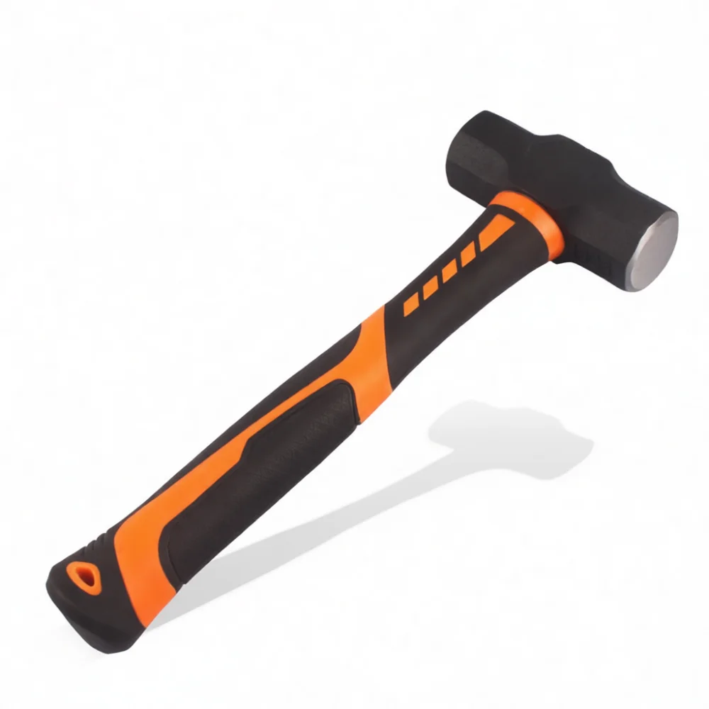Robust Octagon Striking Hammer Heavy Duty Masonry Tool Shock Absorbing Handle For Wall Demolition And Stone Working