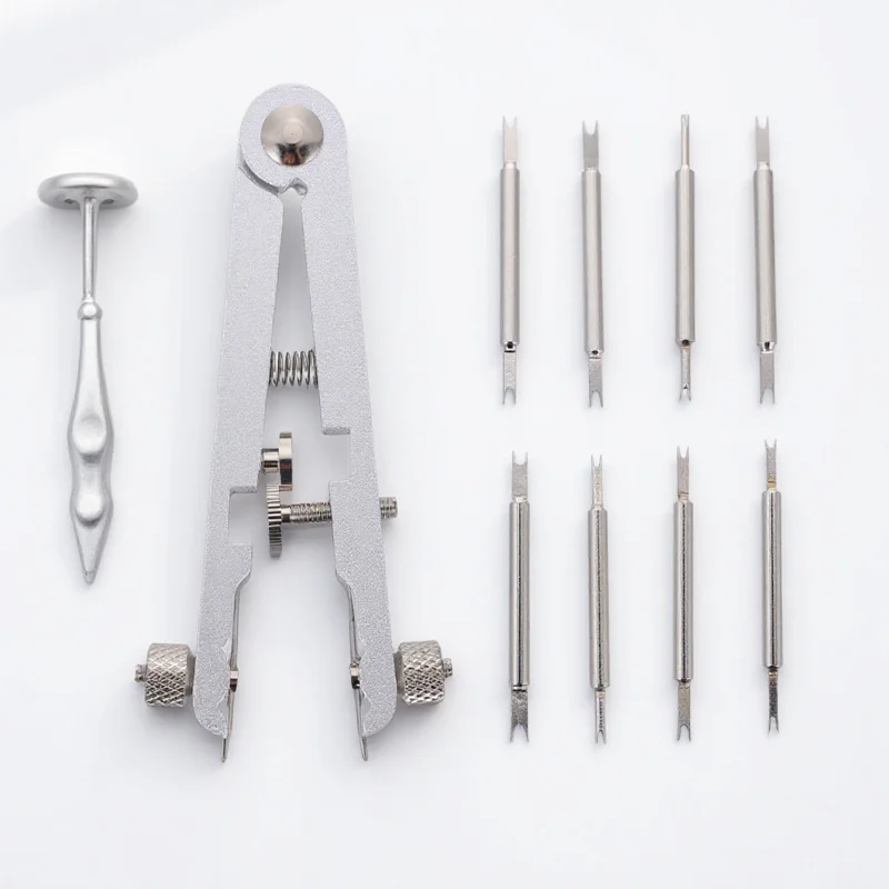 

1 set 1 Set V-Shaped Spring Bar Plier For Band Alloy Steel Lightweight Repair Kit Lug Fork Heads Watch Spring Bar Tool Watch
