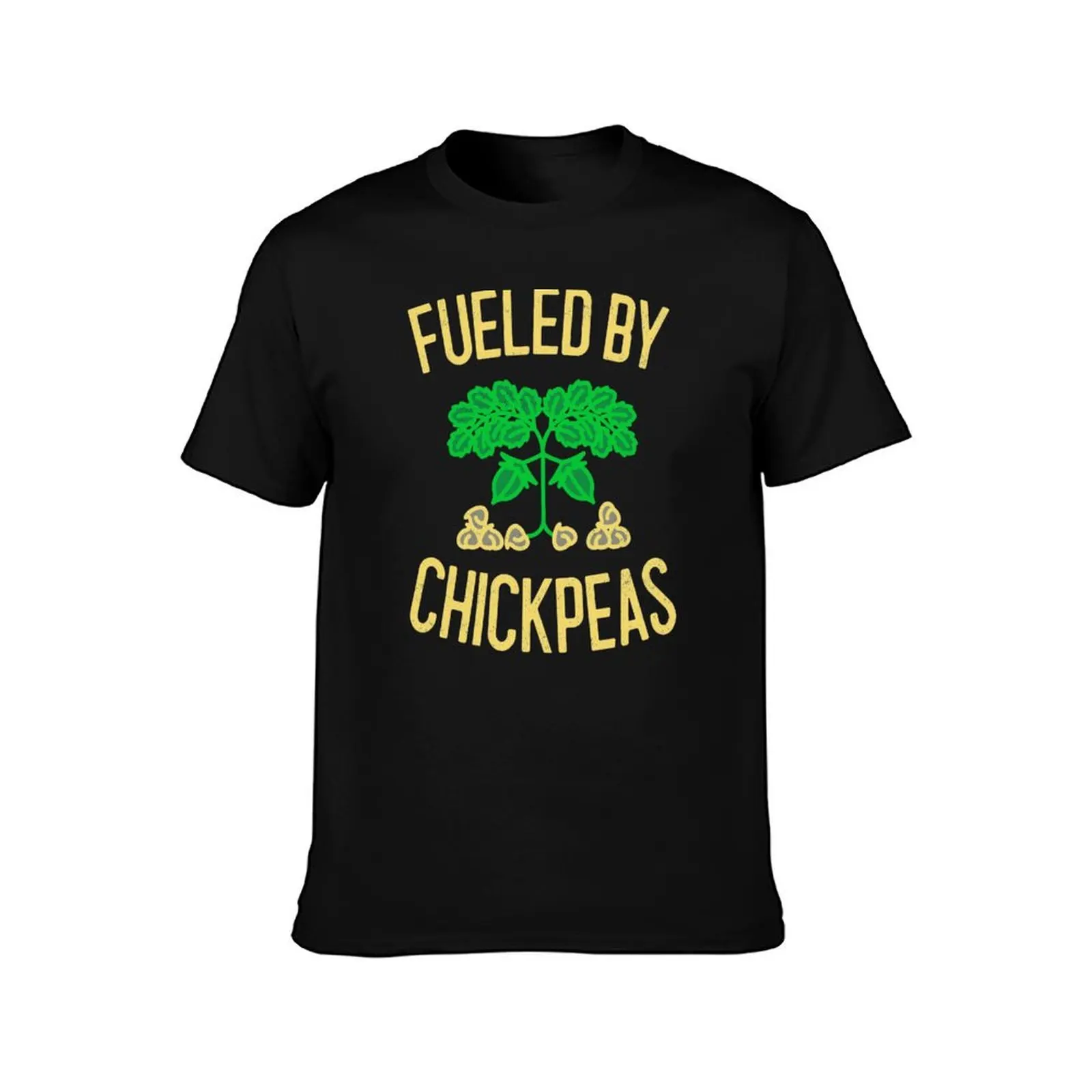 Fueled By Chickpeas T-Shirt Work Short Sleeve Cotton Top T-Shirt