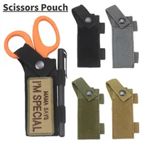 Molle Scissors Pouch EDC Tool Holder Flashlight Knife Holster Outdoor Sports Hiking Hunting Accessories Scissor Waist Bag