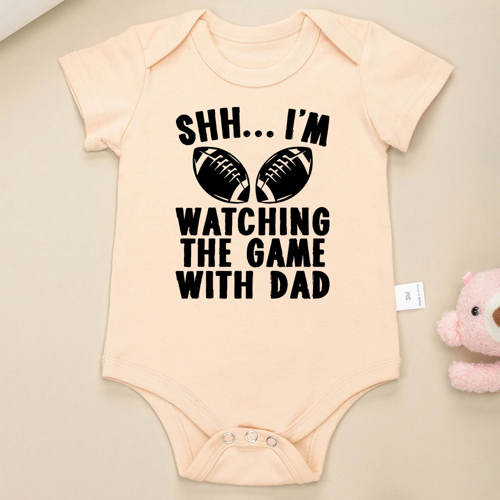 American Football Harajuku Baby Boy Clothes Onesie Fashion Trend Streetwear Cotton Comfy Infant Onesie Cheap Fast Delivery