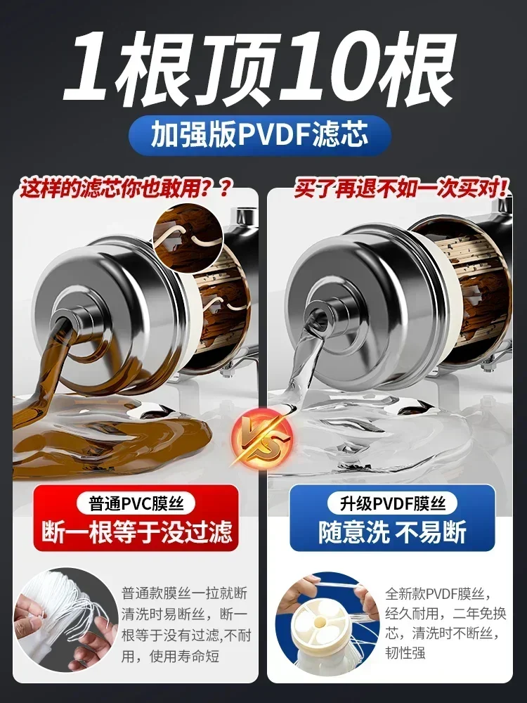 Ultrafiltration Water Purifier for Home - Whole House & Kitchen, Centralized Filter with Direct Drinking Function