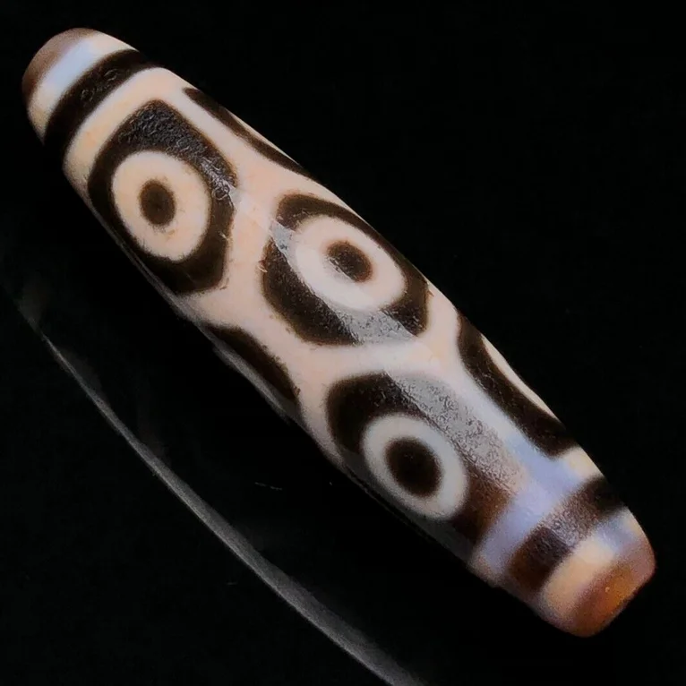 Magic Ancient Tibetan DZI Beads Old Agate Longevity 9 Eye Totem Talisman Pendant