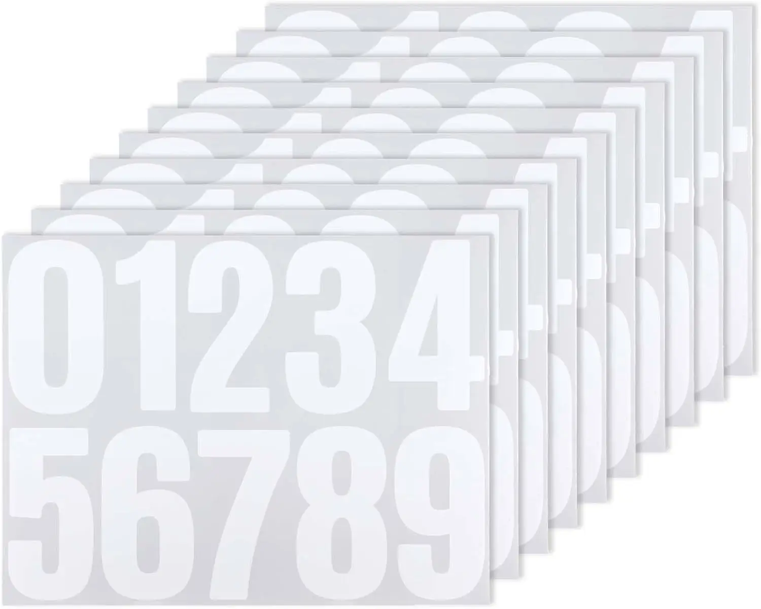 10 Sheets Weatherproof Address Number Stickers For Mailbox House Self-Stick 0-9 Decals Trash Bins Doors Easy Identification