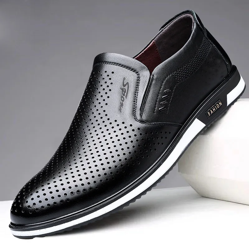 Mocassins en cuir décontractés pour hommes, chaussures pour hommes, mocassins pour adultes, chaussures de conduite pour hommes, chaussures unisexes,