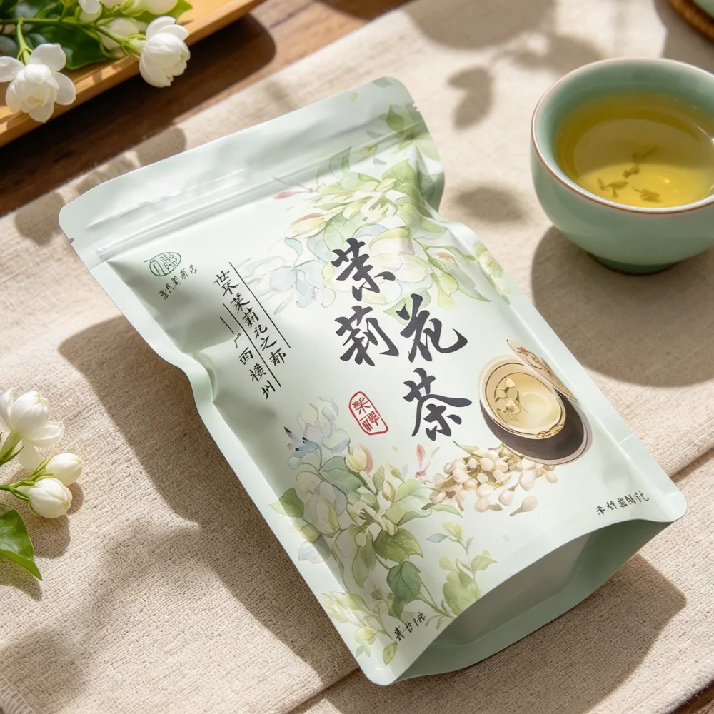 S/M/L Classic Chinese Famous Tea Bag Customizable Word:Tieguanyin&Dahongpao&Jinjunmei Green/Blacktea Self-sealing Stand-up Pouch