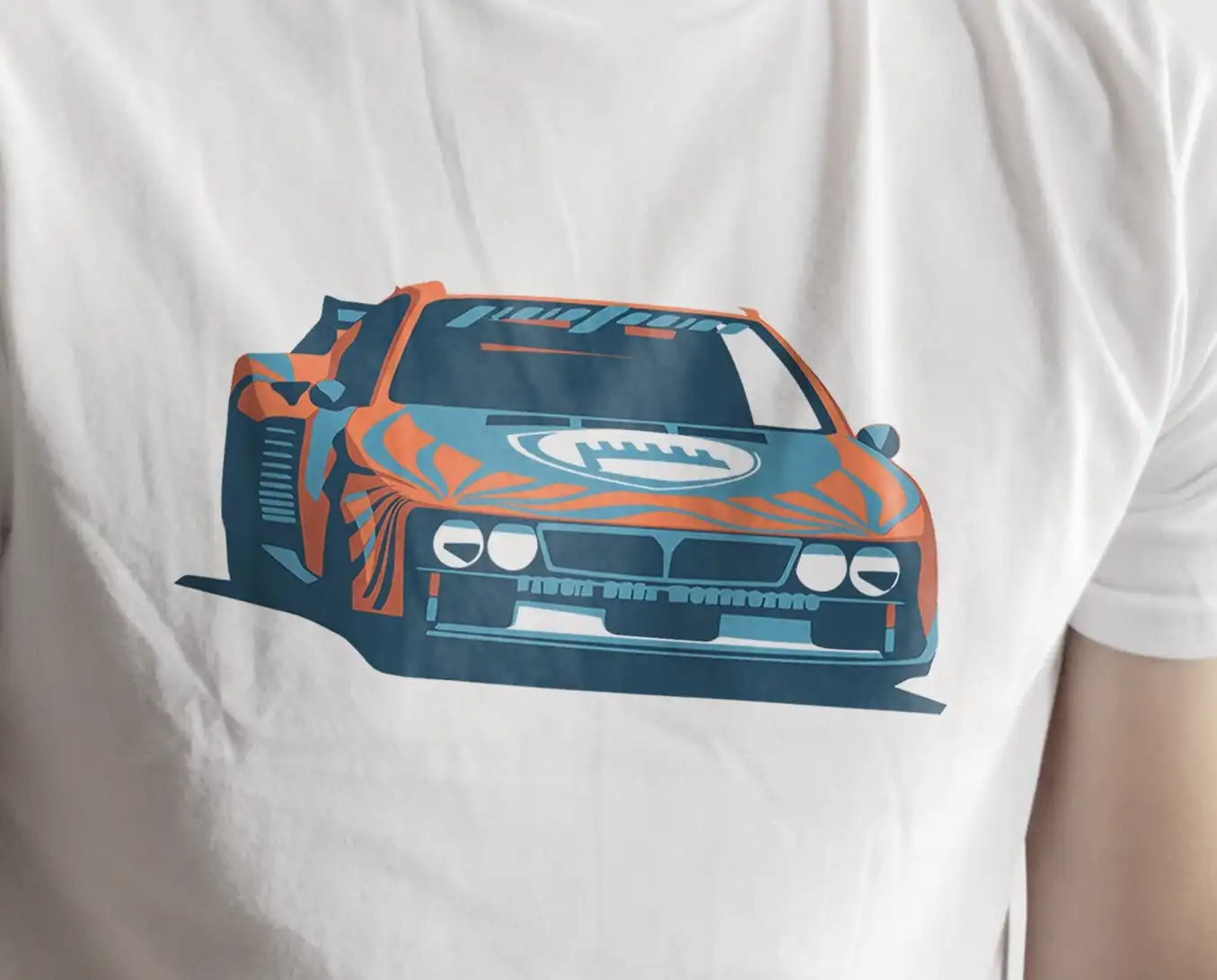 Stylish Petrol head piston T Shirt of retro Lancia 037 Rally Group B Ralliart WRC Minimalistic Car Art Men for lovers RC