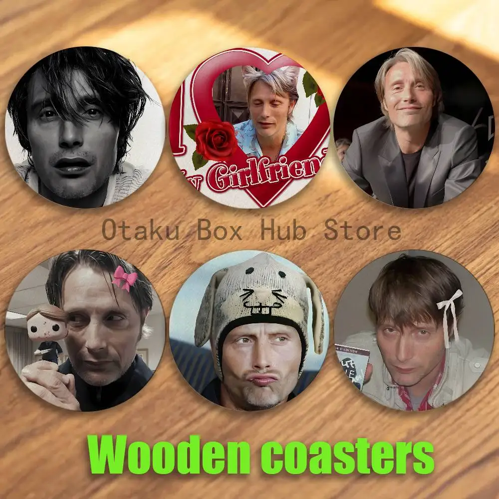 

Funny M-Mads M-Mikkelsens Coaster Wooden Drink Tray Suitable for Restaurants and Coffee Shops Easy To Wash and Clean