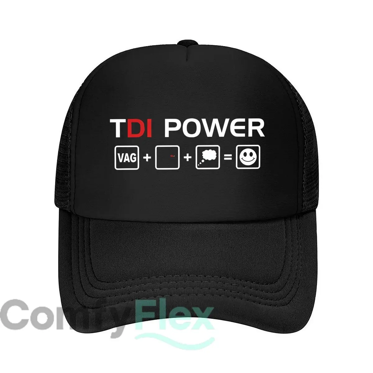 TDI Power Bold and High-Performance Automotive Tribute Mesh Baseball Cap Men Women Retro Sun Breathable Snapback Cap Dad  Hat