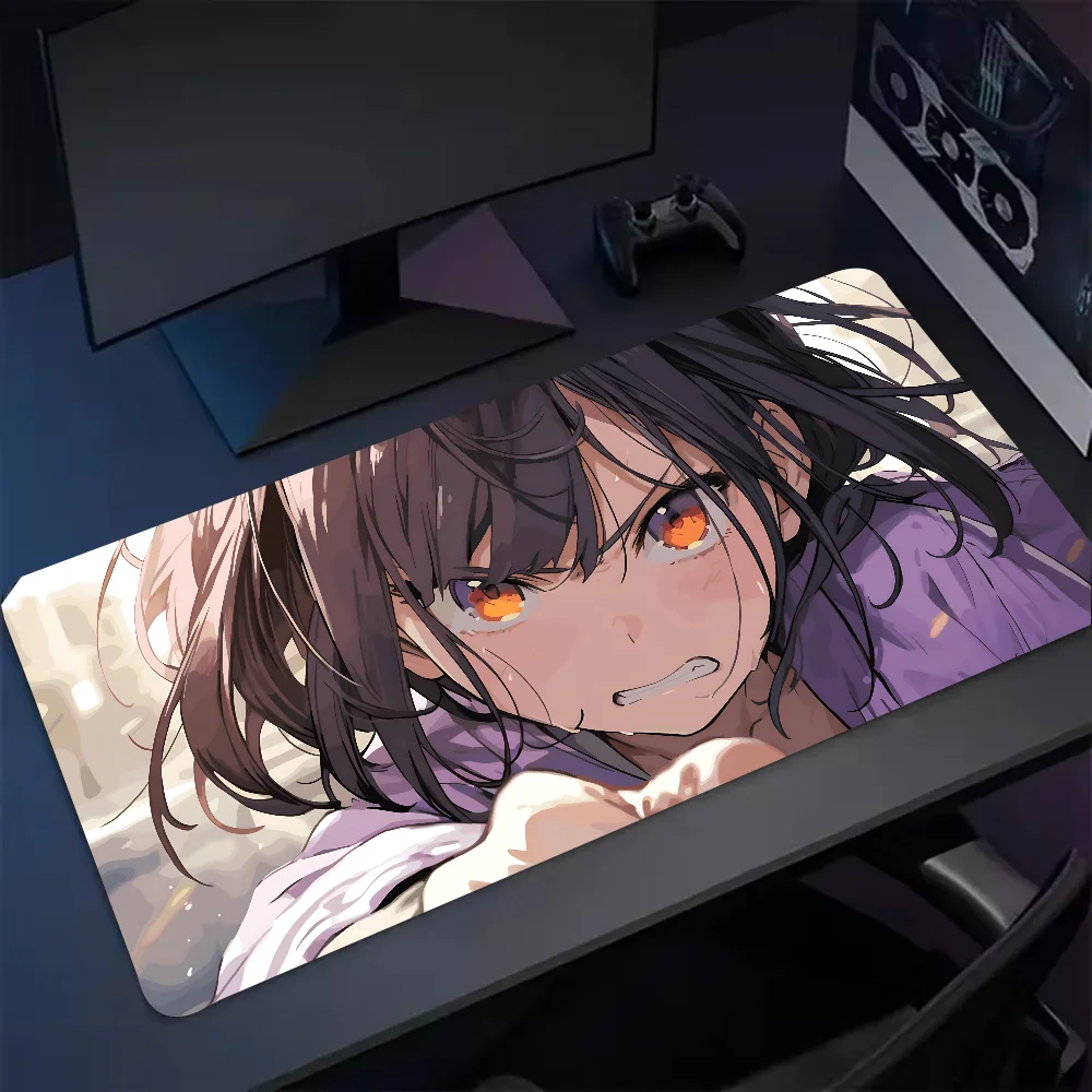 Anime Girls Locking Edge Computer Mousepad Mouse Mat Desk Mat With Pad Gaming Accessories Prime Gaming XXL Keyboard Pad Padding