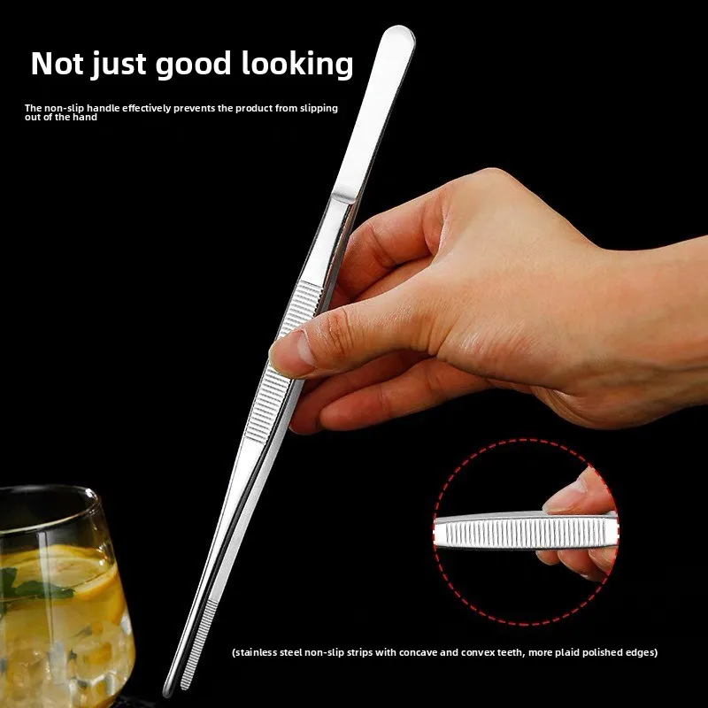 

Stainless Steel Barbecue Clip Extended Steak Clip Barbecue Food Clip Kitchen