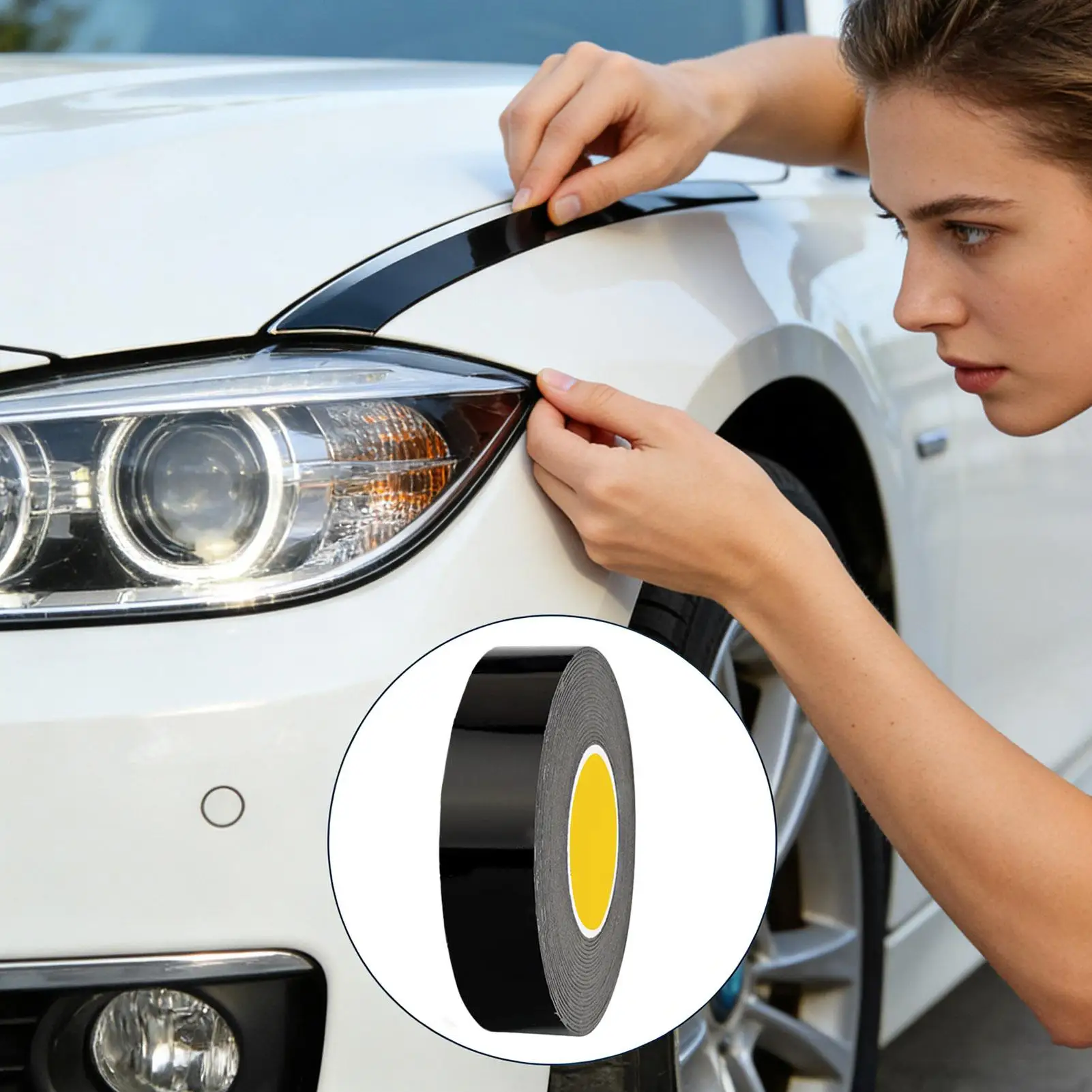 2-sided Tape for Car Trim Thickened Strong Adhesion Double-Sided Tape for Vehicle Decor for Moldings Badges Temporary Parking