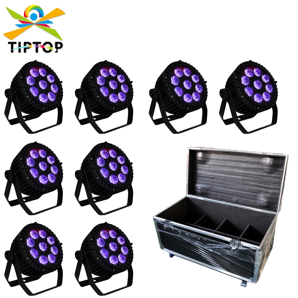 

Freeshipping 8in1 Road Case Pack 9x18W 6IN1 Led Par Cans DMX512 Control Auto Color Changing/Sound Mode Linear Dimmer IP20 Indoor