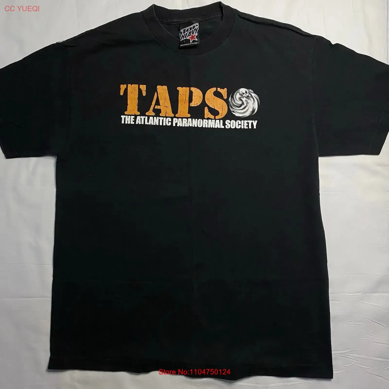 TAPS The Atlantic Paranormal Society t shirt Size L vintage Washed Stylish homme streetwear Breathable Top For Everyday Wear