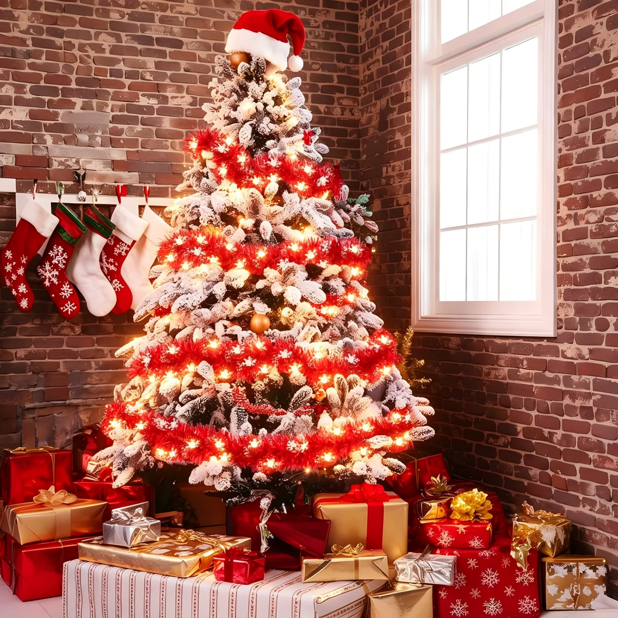 LED-Weihnachtsschneeflocken-Gi – Home Decor Lighting Tree Bewertung und Preis