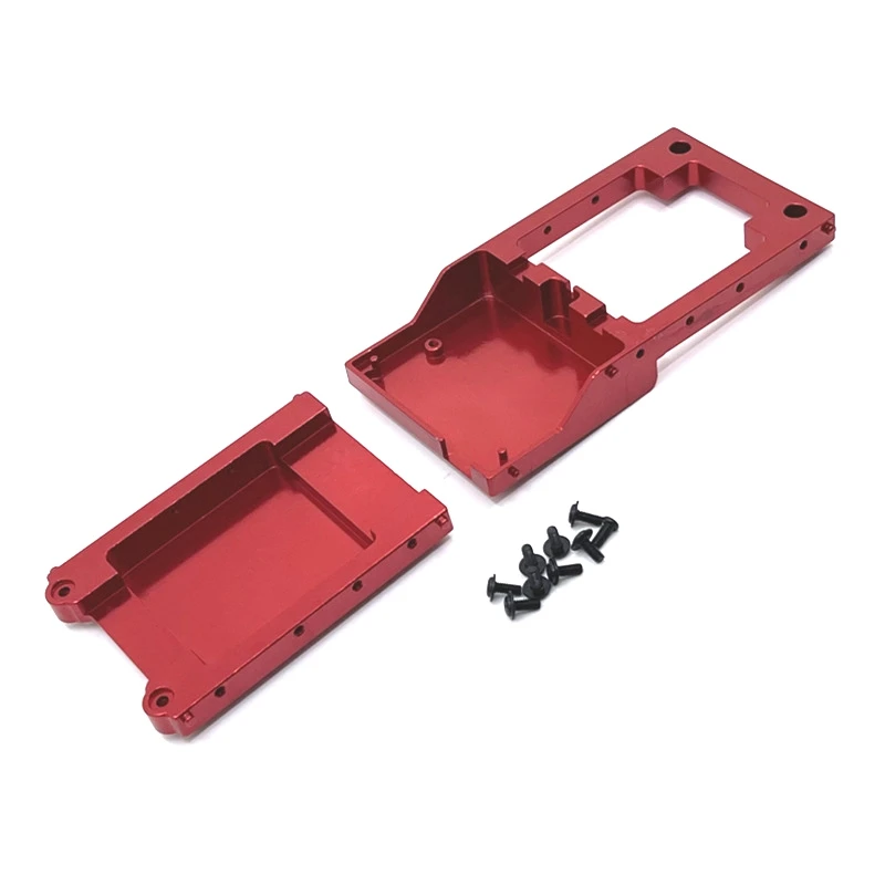 For MN78 MN-78 MN 78 1/12 R/C Car Upgrade Replacement Accessories Metal Front & Rear Crossbar Receiver Mounting Bracket,Red