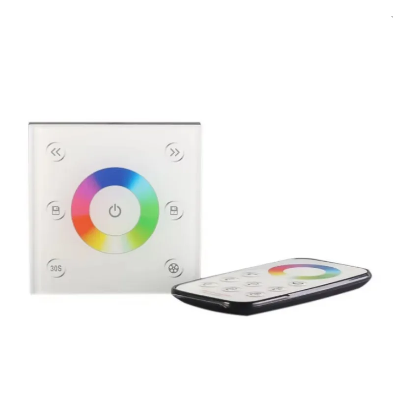 P3+T3 Wall‑Mount LED RF Controller, Hot‑Sell Touch Panel Dimmer for Adjustable Color LED Strip Lighting