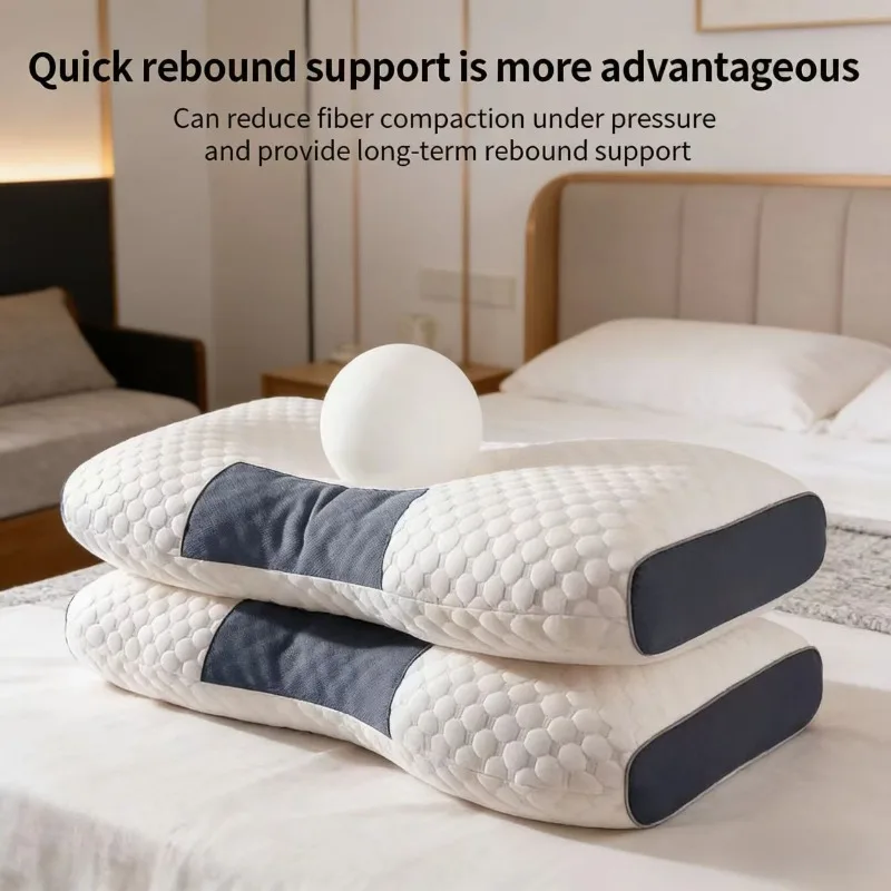 Knitted cotton neck pillow | Adult sleep aid | Student dormitory cervical spine repair pillow core