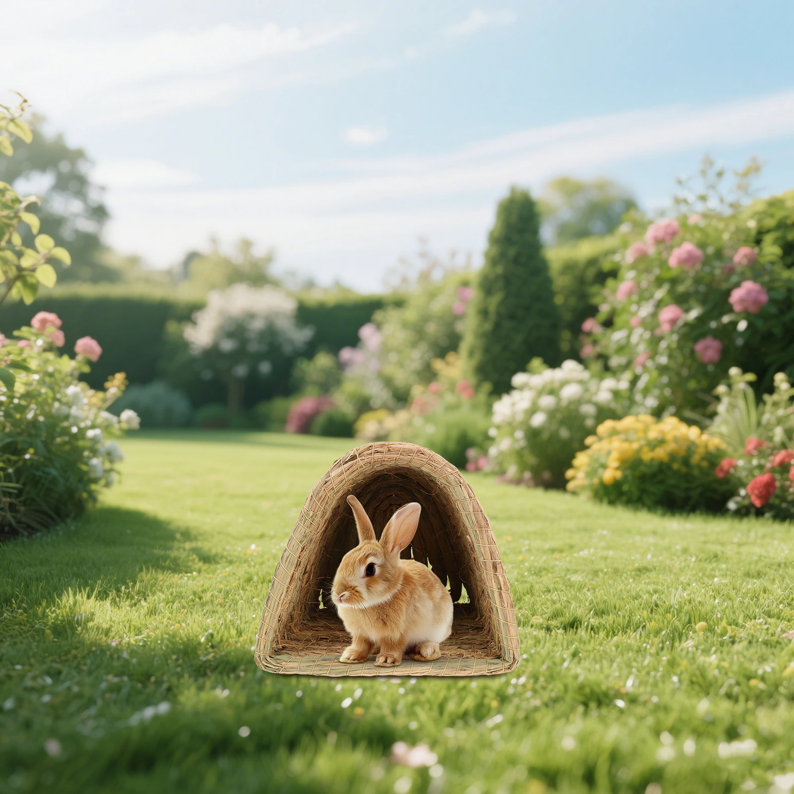 

Pet Grass Nest Bunny Hut Chinchilla Bed Squirrel Shelter Hamster Hideout Guinea Pig Cage Accessories Material Easy