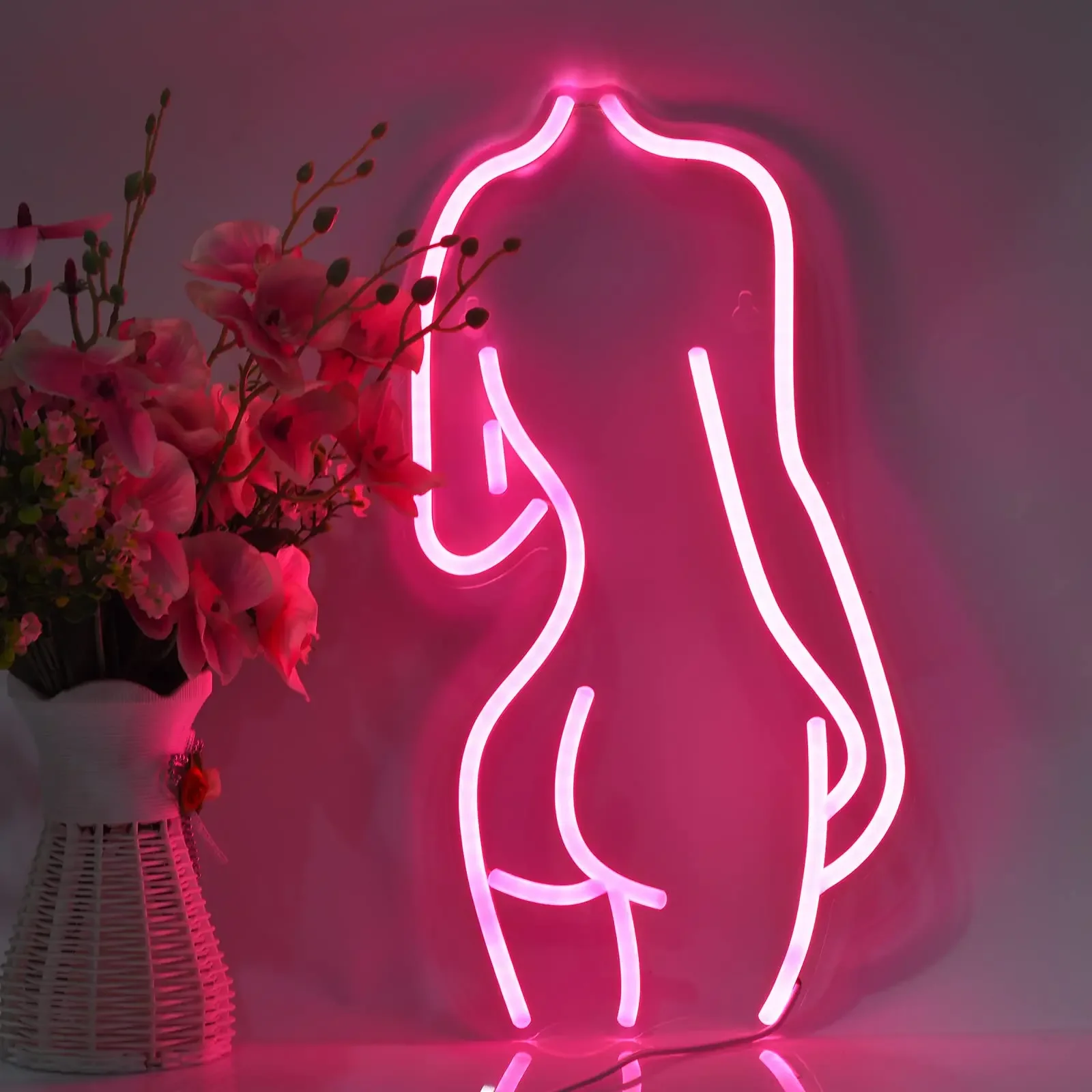 Lady Back Neon Sign LED Night Lights, USB Sign, Man Cave Room, Bar, Pub, Store, Club, Garage, Home Party, Wall Art Decoration