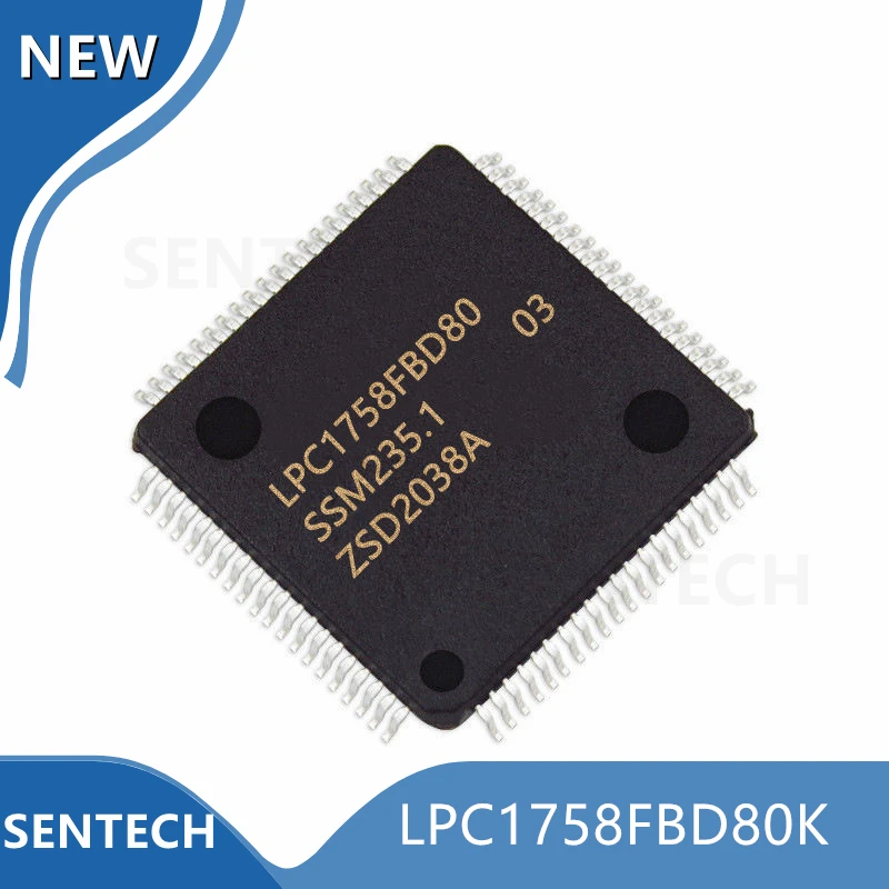 5pcs/lot Original New LPC1754FBD80K LPC1758FBD80K LQFP-80 integrated circuit chip