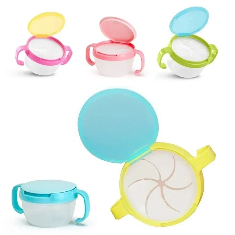 Catcher Double Handle Snack Cup Jar Bowl Spill-Proof Biscuits Baby Kids Plastic Snack Container Box Snacks Storage Box