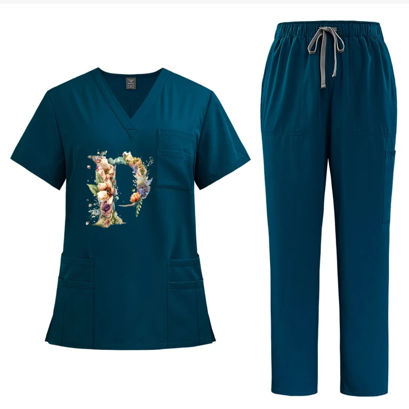 

V-Neck Short-Sleeve Restaurant Waiter Overalls Unisex Set Wrinkle-Resistant Breathable Catering Workwear