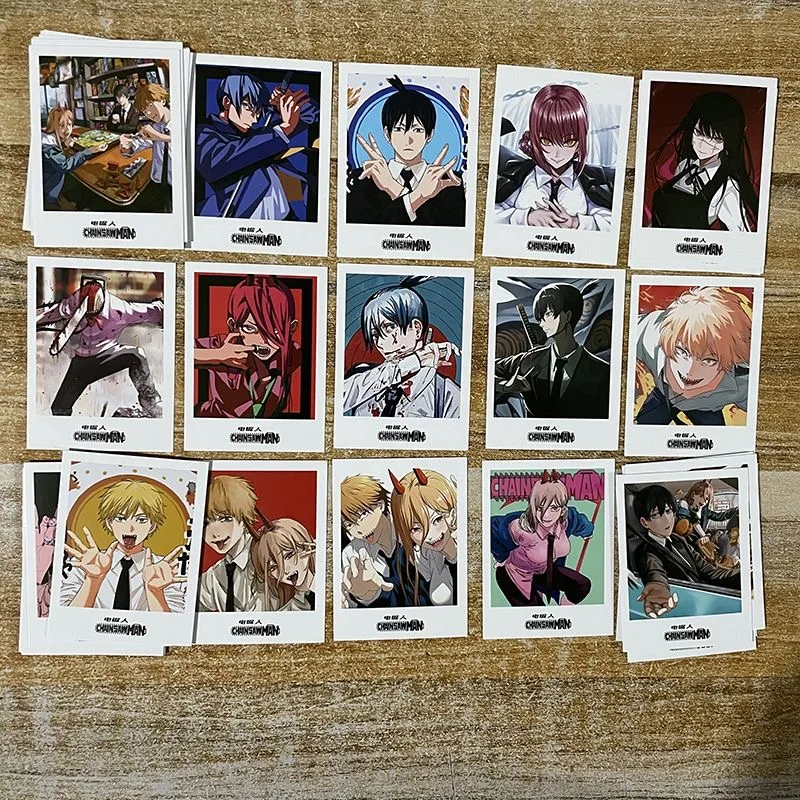 40pcs Anime Chainsaw 3inch LOMO Card Reze Denji Makima Hayakawa Aki HD Printed Photo Cards Collection Postcards Cosplay Props