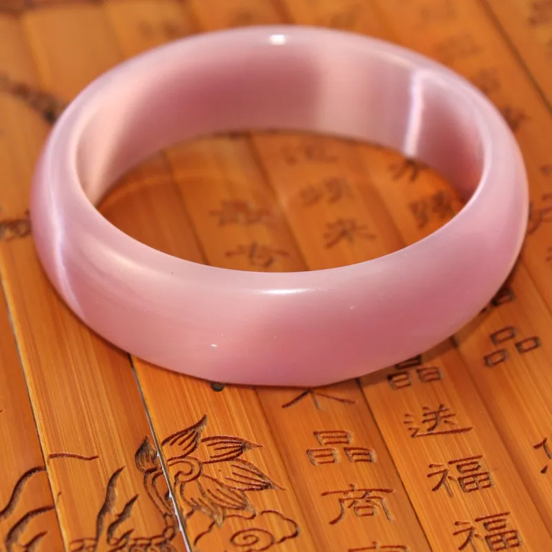 Pink Opal Bracelet, Bracelet, Auspicious Lucky Women's Jewelry, Sweet Cat Eye Bracelet.