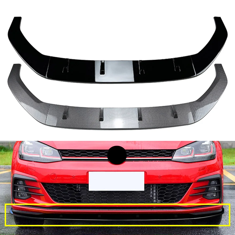 

Car Front Bumper Spoiler Splitter Lip Trim For VW Golf MK7.5 GTI R Rline 2017 2018 2019