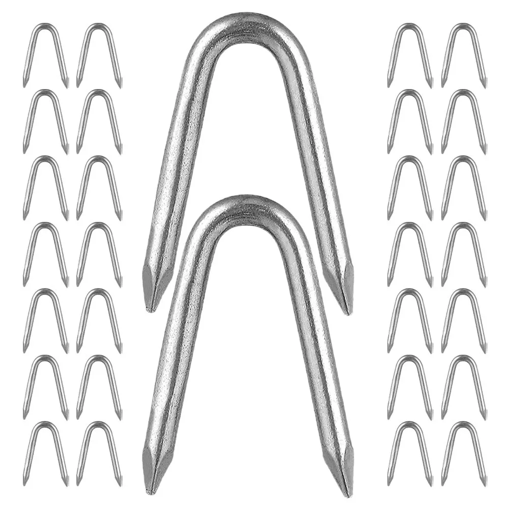 140 قطعة حديقة على شكل حرف U سياج ستابلز الحديد الثقيلة سلك المبارزة السحابات لشبكة المنسوجة سياج الاستخدام في الهواء الطلق سلك السياج #2