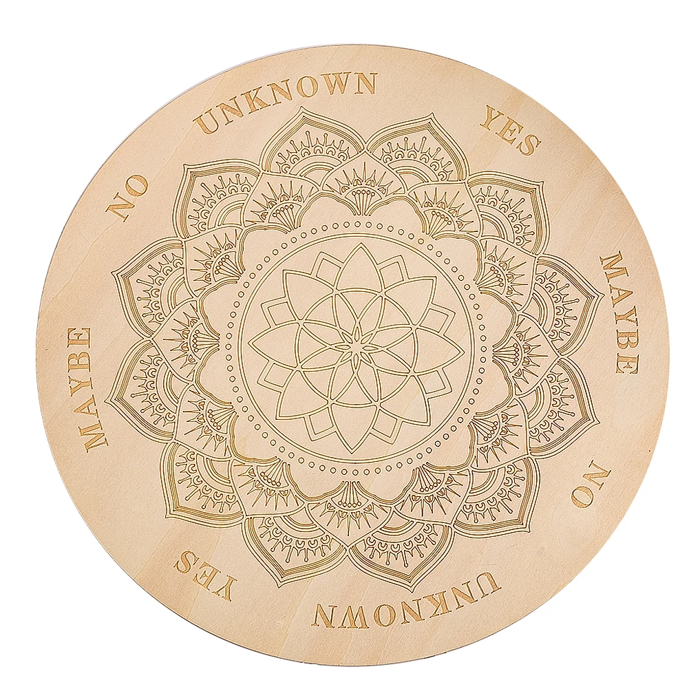 20cm Wooden Lotus Crystal Grid Display Board Base Tray Coaster Sacred Geometry Buddhist Meditation YOGA Healing Art Decoration
