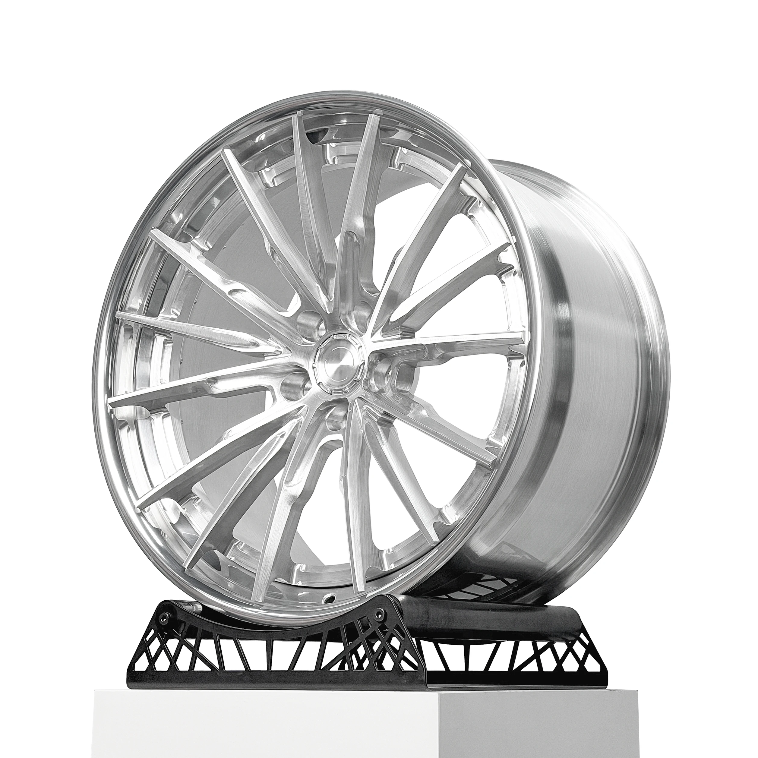 

1pcs Brushed Silver Dragon Forged Deep Dish 2 Piece Concave Alloy Wheels 19 20 21 22 23 24 Inch 5X112 5X108 5X114.3 5X120 Hubs
