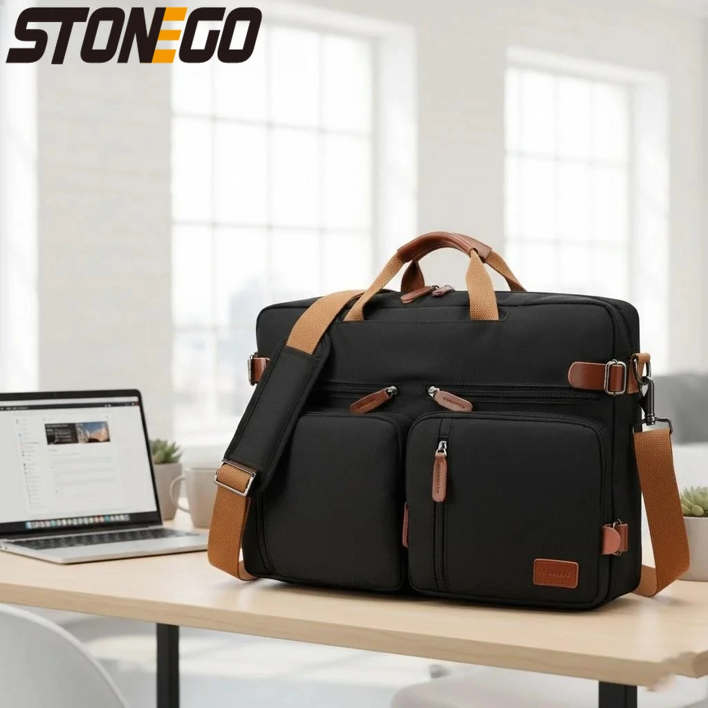 

Большая трансформируемая сумка-мессенджер для ноутбука, деловой дорожный рюкзак для ноутбуков 15-17 дюймов, стильный портфель через плечо