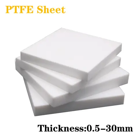 흰색 PTFE 보드 PTFE 시트 플라스틱 블록 폴리테트라플루오로에틸렌 플랫 플레이트 부식 방지 가공 모델 가공 재료