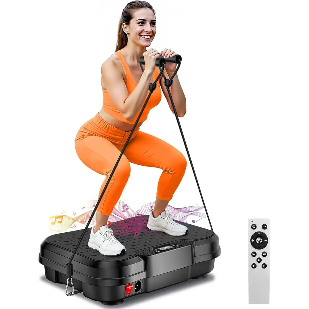 Plataforma Vibratoria para Ejercicio, Plataforma Vibratoria o Plataforma Vibratoria de Drenaje Linfático, Soporta 450 Libras, 250 Ajustes, Vi