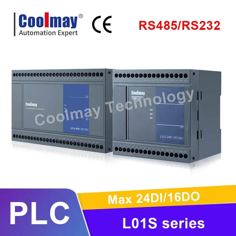 

Coolmay Source Factory L01S series PLC programmable logic controller for industrial control RS232 RS485 with free software