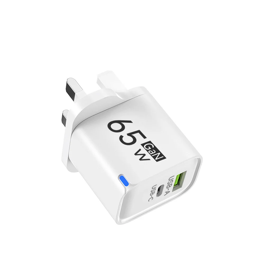 GaN-Ladegerät 65W USB Typ C Schnellladegerät Adapter USB PD Quick Charge 3.0 Adapter für iPhone Samsung Xiaomi EU/US/UK