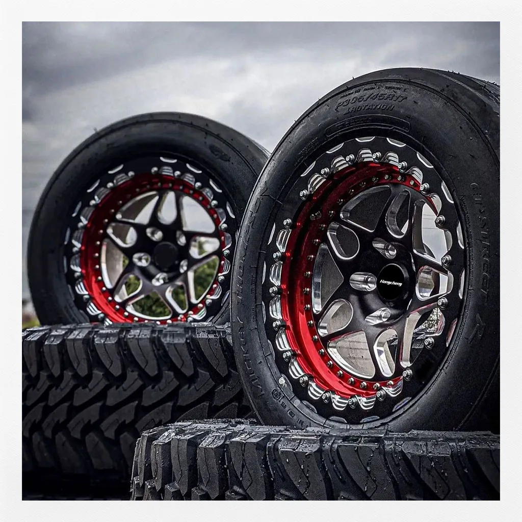 

Drag Racing Car 2 3 Piece Forged Alloy Deep Dish Wheel With Beadlock 5x114.3 5x130 5x120 5x112 15 16 17 18 Inch Rim For GTR BMW