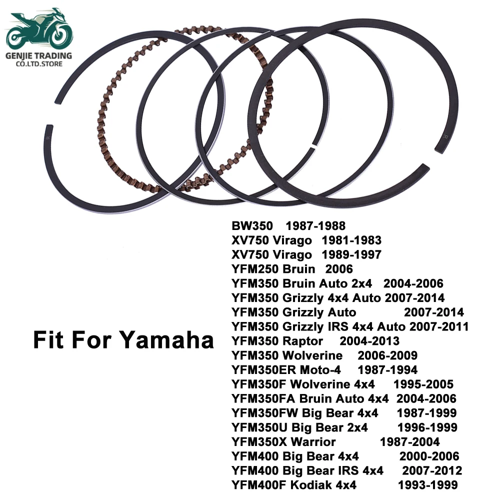 83mm Motorcycle Piston Rings For Yamaha BW350 XV750 Virago YFM250 YFM350 Grizzly YFM400 Big Bear 2000-2012 YFM400F Kodiak 93-99