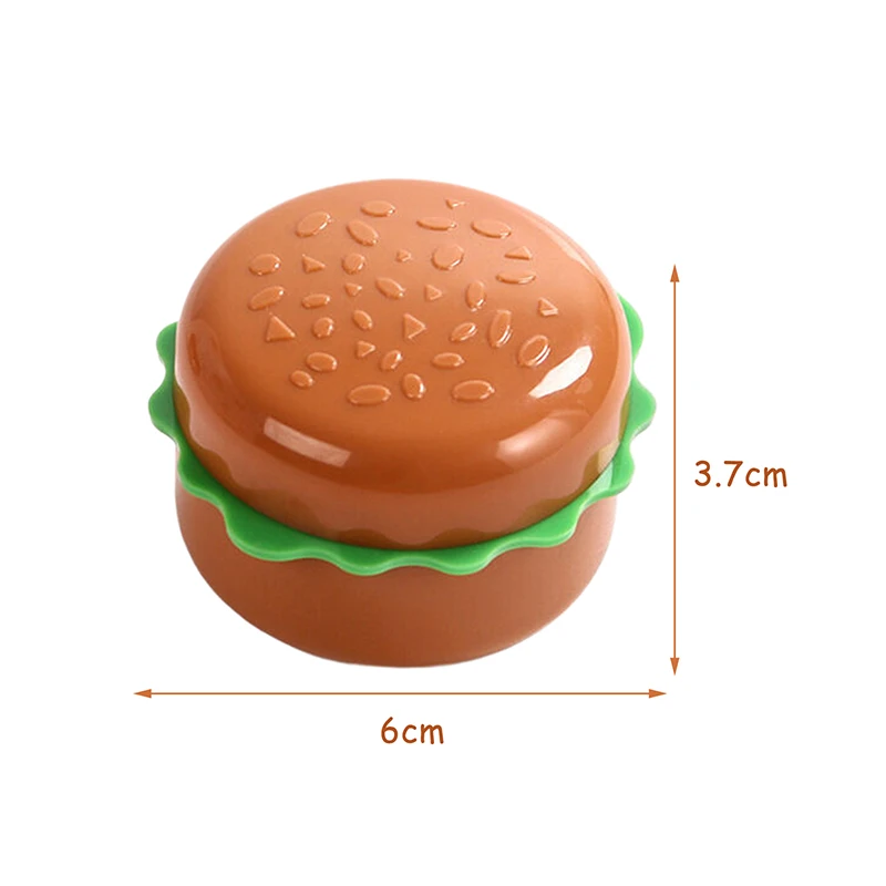 Creative Cartoon Hamburger Shape Pencil Sharpeners Double Holes Pencil Cutting Tools School Supplies Student Stationery Gifts