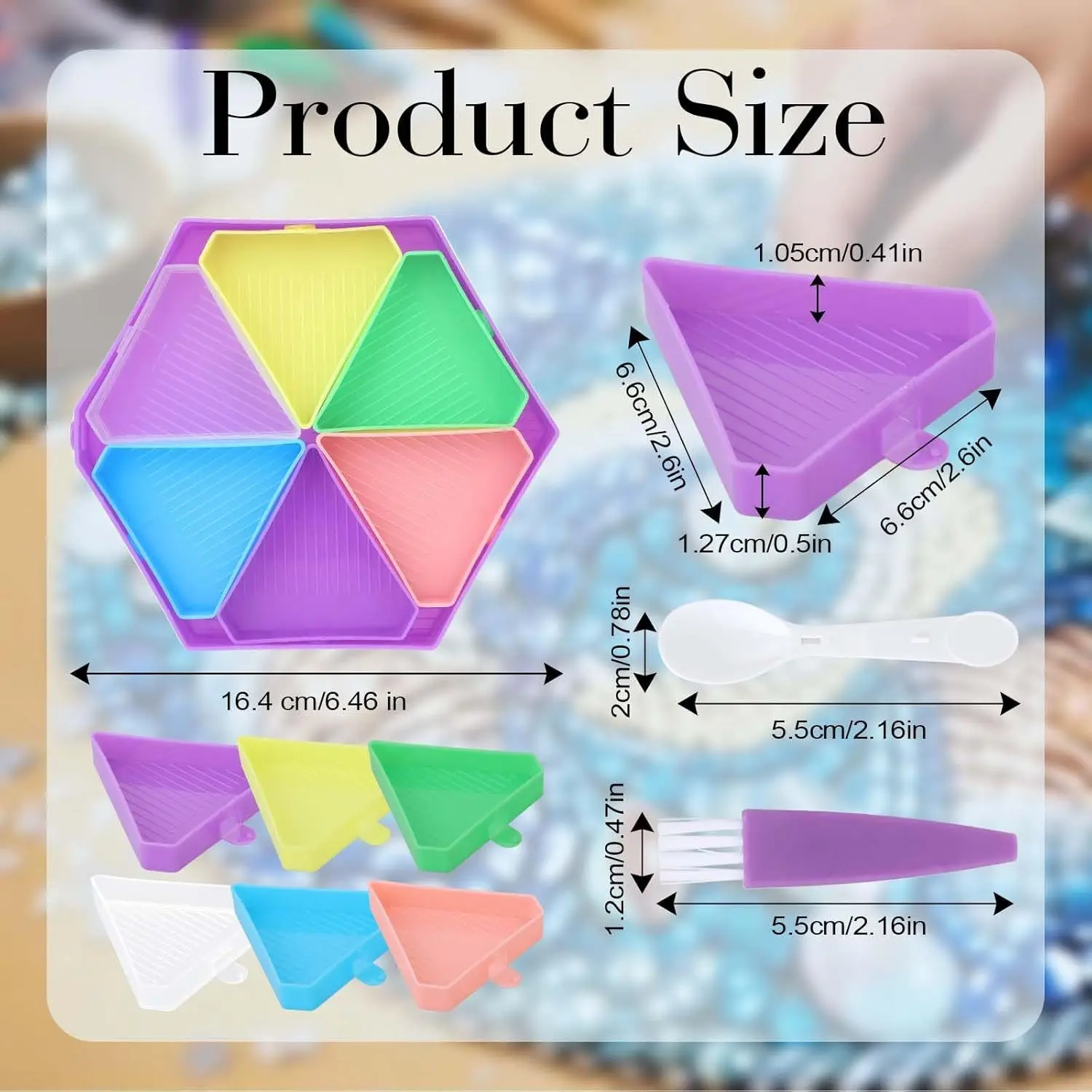 9PCS New Diamond Painting Tray, Multi-functional Diamond Painting Plate, DIY Diamond Painting Accessories, Diamond Tray Tool Set view 5