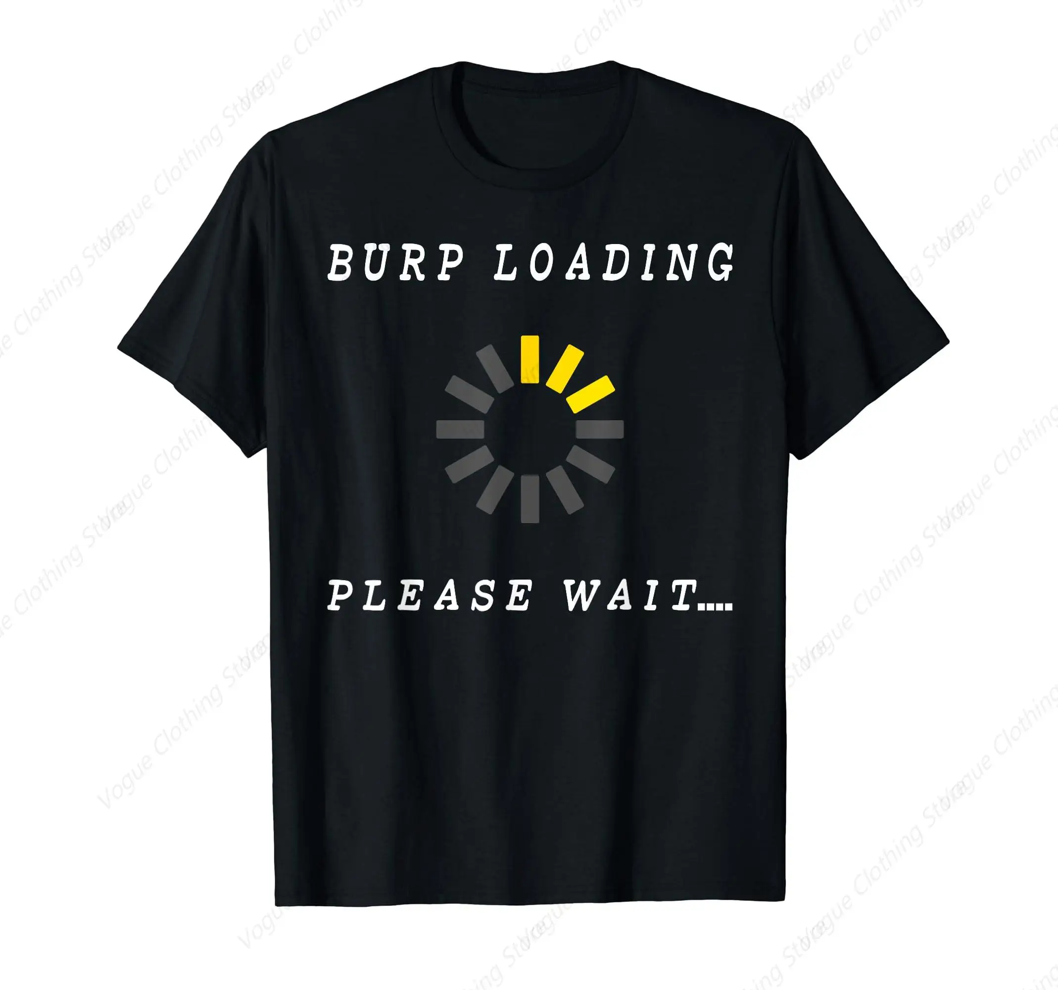 Burp Loading Please Wait T-Shirt Funny Bodily Functions Short Sleeves Prevailing Soft Tops Cotton Daily Leisure Tee