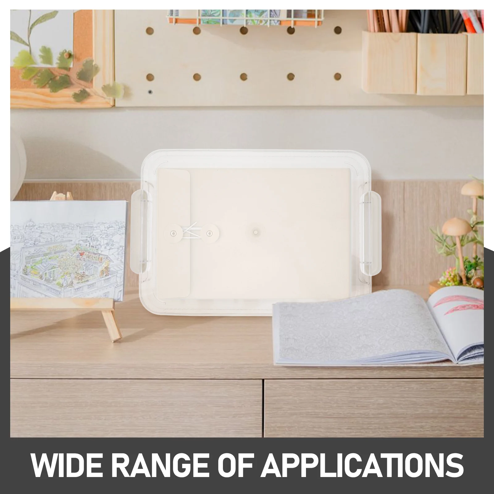 File Storage Box Photo Boxes Card Holder Craft Containers Plastic Cards Organizer Documents