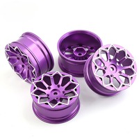 RS Red Spider 1:10 Aluminum Alloy Wheel Rims - Universal for Gas/Electric/Rally RC Cars (Drift Spec 52mm Dia 12mm Hex) 4PCS Set