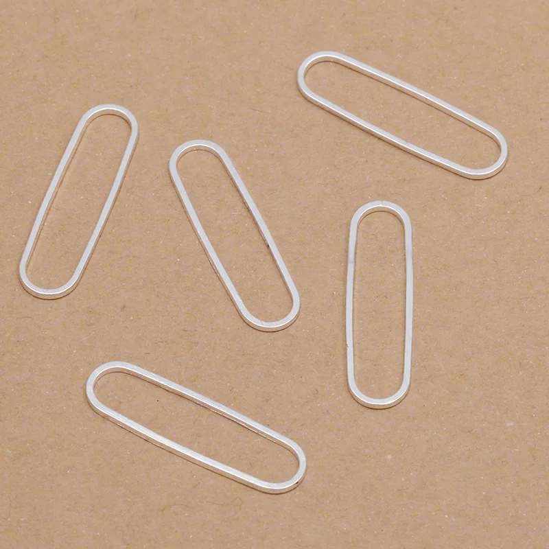 20pcs Metal Oval Hollow Frame Charms Pendant Earrings Bracelet Necklace Connectors for DIY Jewelry Making Findings Wholesale