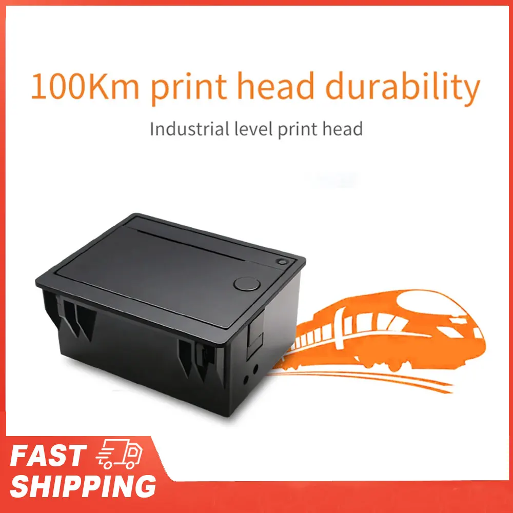 

80mm Embedded Thermal Printer Module w/ TTL+RS232+USB Printer Support ESC/POS Command 72mm Width 180mm/s Speed Auto Paper